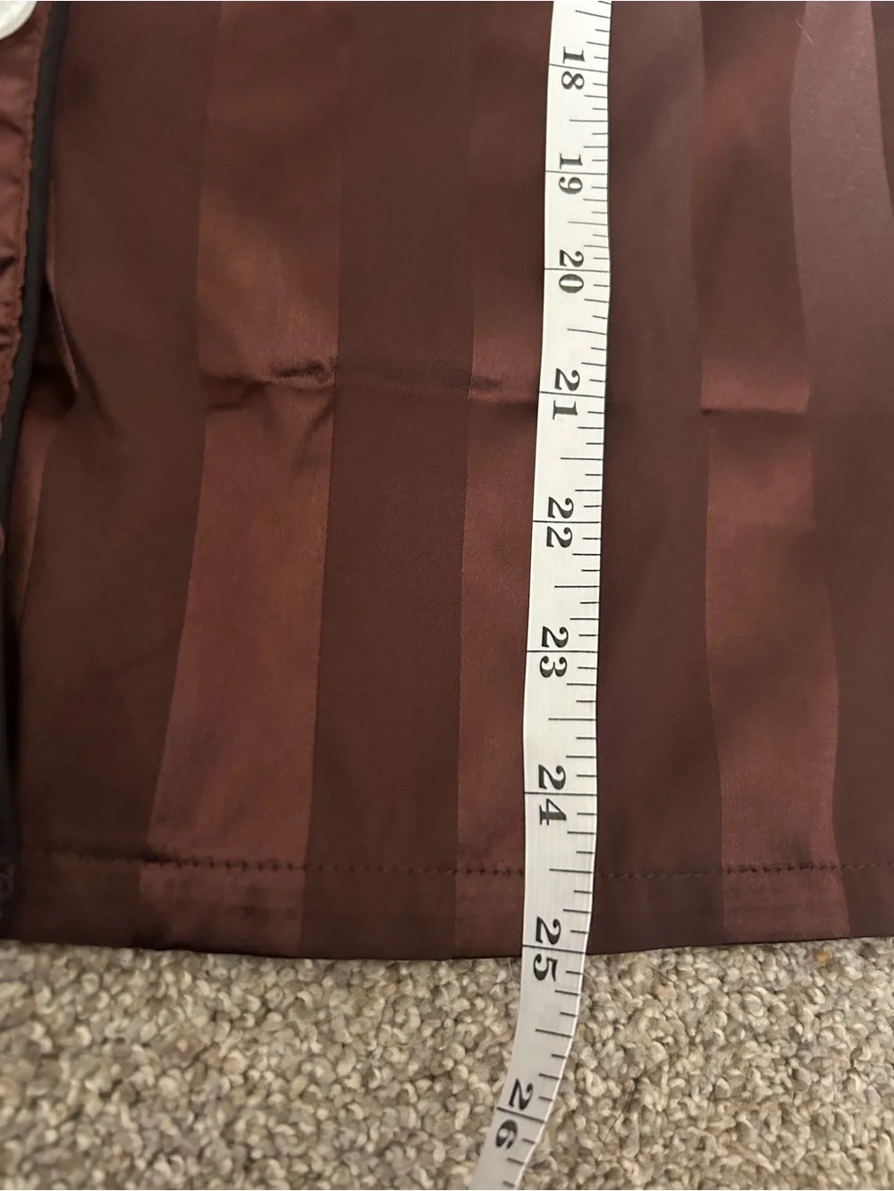 None brown satin
